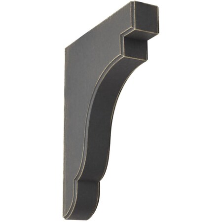 Ekena Millwork 1 3/4"W x 8 1/2"D x 11"H Bedford Wood Vintage Decor Bracket, Black BKTWD02X09X11BEBL